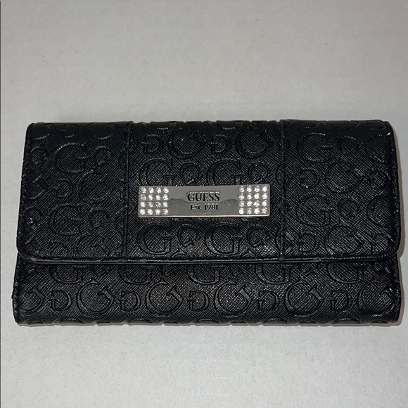 GUESS BLACK WALLET - Picture 1 of 16